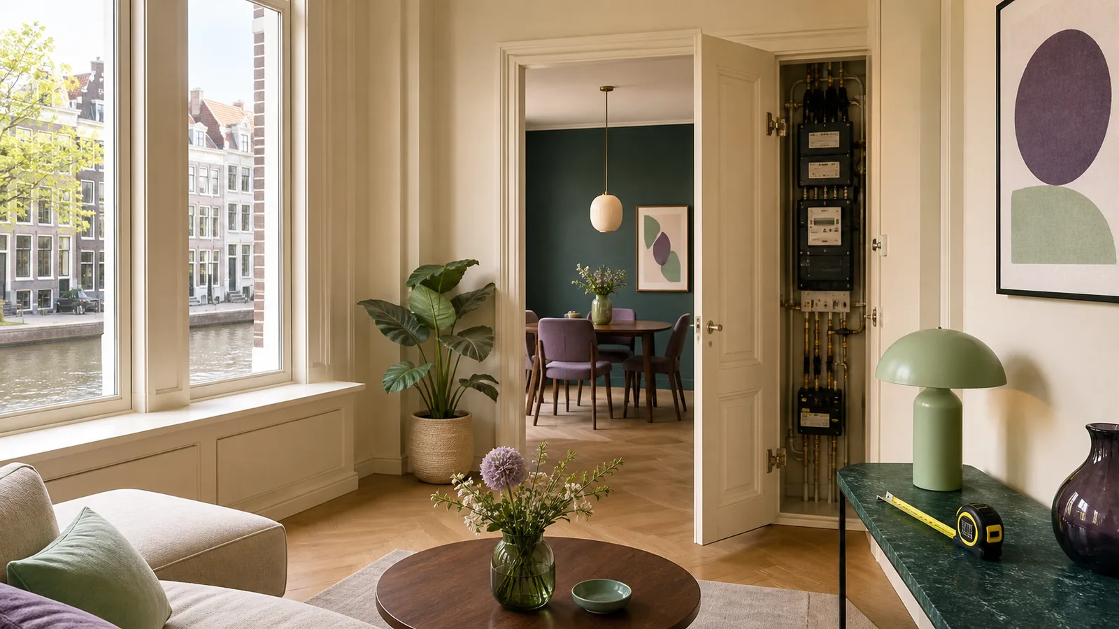 Controle van woningstukken en energiegegevens voor een Amsterdamse woning