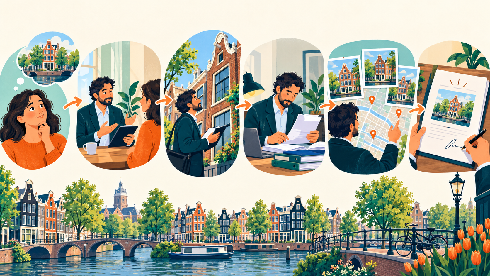 Vijf verbonden stappen van een taxatievraag naar een Amsterdams taxatierapport