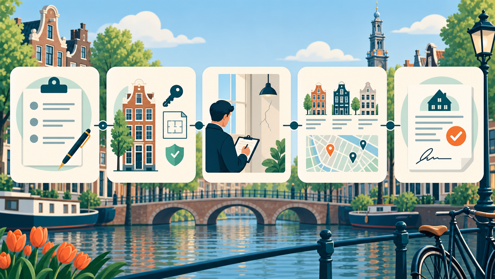 Visuele leesvolgorde voor een Amsterdams taxatierapport